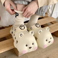Cute Three-Dimensional Bear Slipper Shoes Claire & Clara White US 5.5-6