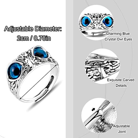 Demon Eye Owl Ring Rings Claire & Clara
