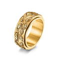 Devil's Eye Rotatable Anxiety Relief Ring Ring Claire & Clara Gold