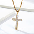Diamond Encrusted Cross Necklace Necklace Claire & Clara