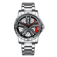 DRIVE Spinning Wheel Hub Conceptual Watch Watches Claire & Clara Ferrari Red Silver Wheel Hub