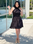 Elastic Waist Ruffled A Line Swing Mini Dress Dresses Claire & Clara