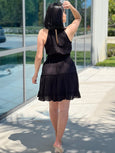 Elastic Waist Ruffled A Line Swing Mini Dress Dresses Claire & Clara