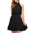 Elastic Waist Ruffled A Line Swing Mini Dress Dresses Claire & Clara