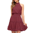 Elastic Waist Ruffled A Line Swing Mini Dress Dresses Claire & Clara