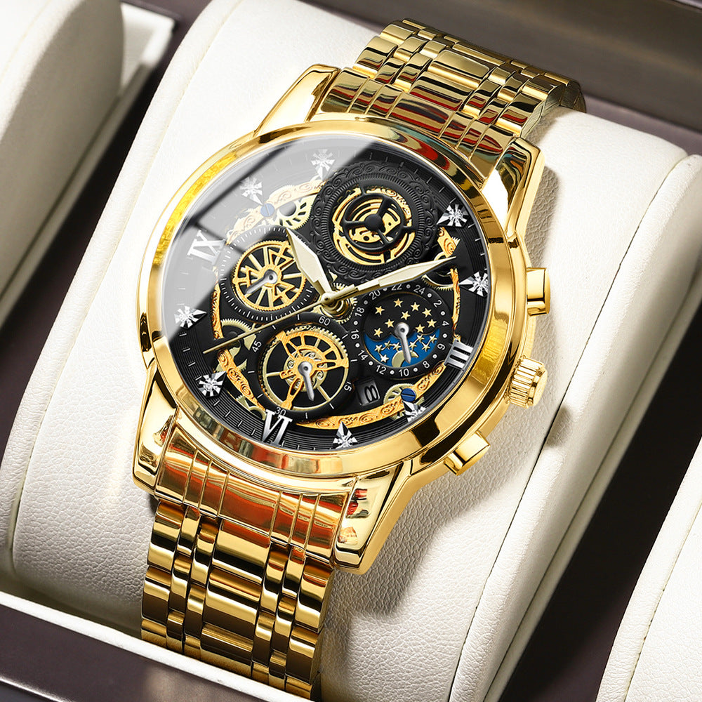 Elite Luxurious Business Watch Multi-function Perpetual Calendar Watches Claire & Clara