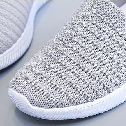 Ella Solid Color Slip On Knit Sneakers Shoes Claire & Clara