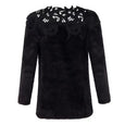 Embroidery Panelled Lace Long Sleeve Plush Top Top Claire & Clara