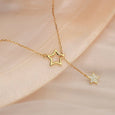 Emma Silver Shiny Stars Zirconia Necklace Necklace Claire & Clara Gold