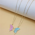 Enamel Butterfly Friendship Bestie Necklace Necklaces Claire & Clara