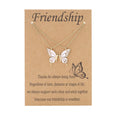 Enamel Butterfly Friendship Bestie Necklace Necklaces Claire & Clara Gold White
