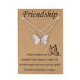 Enamel Butterfly Friendship Bestie Necklace Necklaces Claire & Clara Silver White