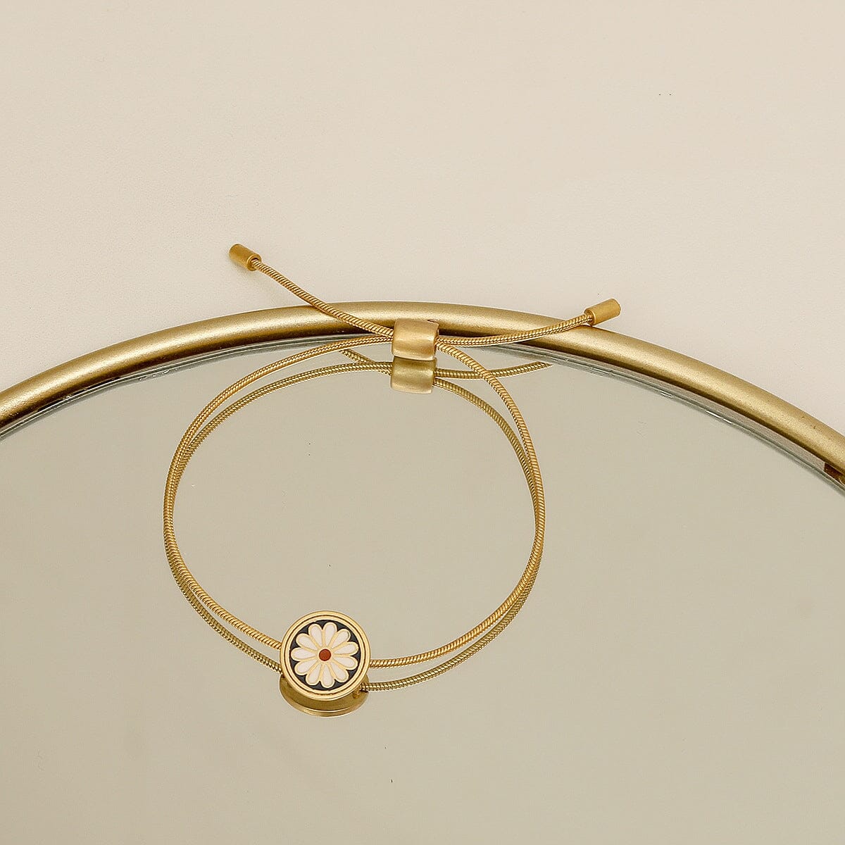 Enamel Daisy Adjustable Bracelet Bracelet Claire & Clara