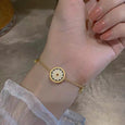 Enamel Daisy Adjustable Bracelet Bracelet Claire & Clara