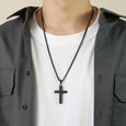 Engraved Prayer Cross Necklace Necklace Claire & Clara