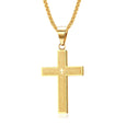 Engraved Prayer Cross Necklace Necklace Claire & Clara Gold