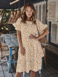 Erin Ruffle Sleeve Polka Dot Dress Dresses Claire & Clara