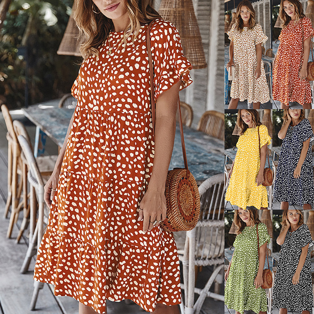 Erin Ruffle Sleeve Polka Dot Dress Dresses Claire & Clara
