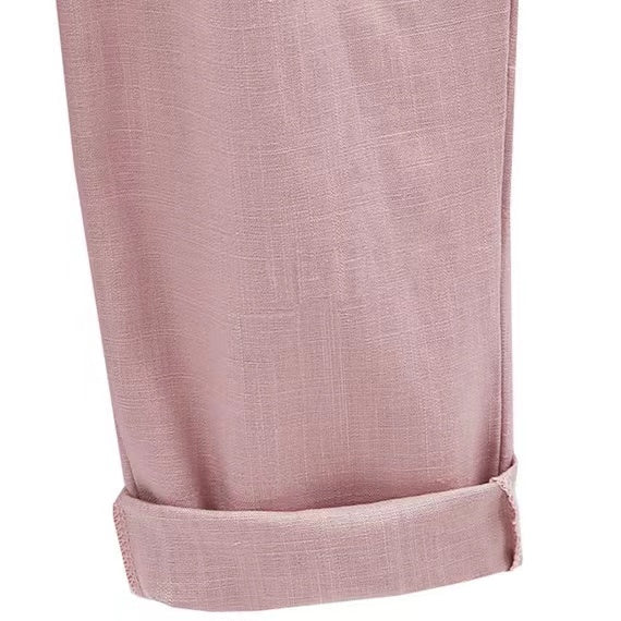 Eva Cotton Linen Summer Cropped Pants Bottoms Claire & Clara