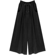 Evelyn Pleated Casual Wide Cropped Pants Bottoms Claire & Clara Black US 0