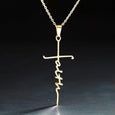 Faith Cross Necklace Necklace Claire & Clara Gold