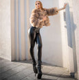 Faux Leather Thickened Hip Lifting High Waist Leggings Bottoms Claire & Clara