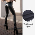 Faux Leather Thickened Hip Lifting High Waist Leggings Bottoms Claire & Clara Light US 0