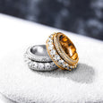 Five Row Diamond Rotatable Ring Rings Claire & Clara