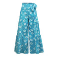 Floral Lace-up Casual Wide Leg Pants Bottoms Claire & Clara Style 1 S