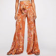 Floral Lace-up Casual Wide Leg Pants Bottoms Claire & Clara Style 11 S