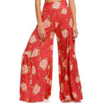 Floral Lace-up Casual Wide Leg Pants Bottoms Claire & Clara Style 16 S