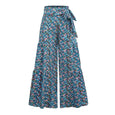 Floral Lace-up Casual Wide Leg Pants Bottoms Claire & Clara Style 3 S