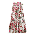 Floral Lace-up Casual Wide Leg Pants Bottoms Claire & Clara Style 4 S