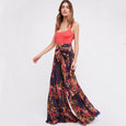 Floral Lace-up Casual Wide Leg Pants Bottoms Claire & Clara Style 6 S