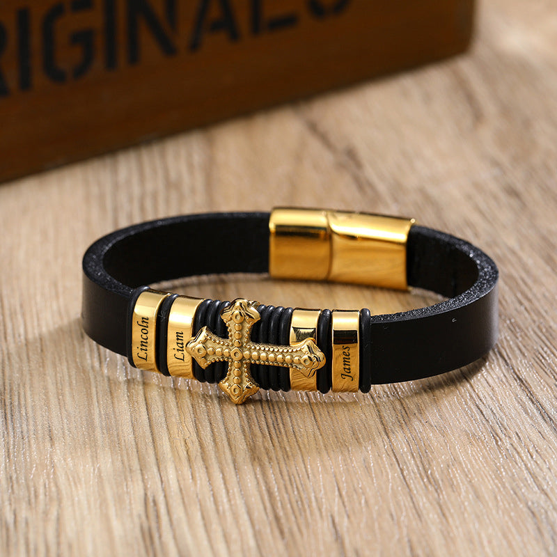 "For My Son“ Customized Bracelet Bracelets Claire & Clara Gold