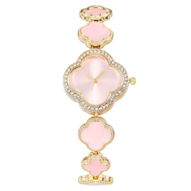 Four Leaf Clover Bracelet Watch Watches Claire & Clara Pink