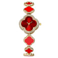 Four Leaf Clover Bracelet Watch Watches Claire & Clara Red