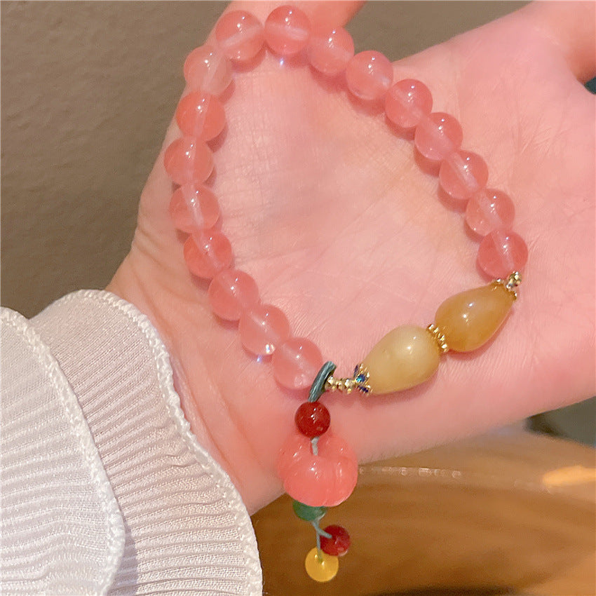 Gemstone Pumpkin Bracelet Bracelets Claire & Clara