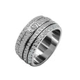 Good Luck Spinning Anxiety Relief Ring Rings Claire & Clara B-Silver 6
