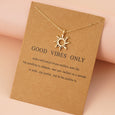 Good Vibes Only Sun Necklace Necklaces Claire & Clara