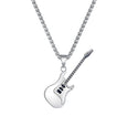 Guitar Stainless Steel Necklace Necklace Claire & Clara Steel