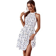 Halterneck Polka Dot A Line Dress Dresses Claire & Clara