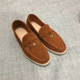 Hanged Metal Slip-on Loafers Shoes Shoes Claire & Clara US 4.5 Brown