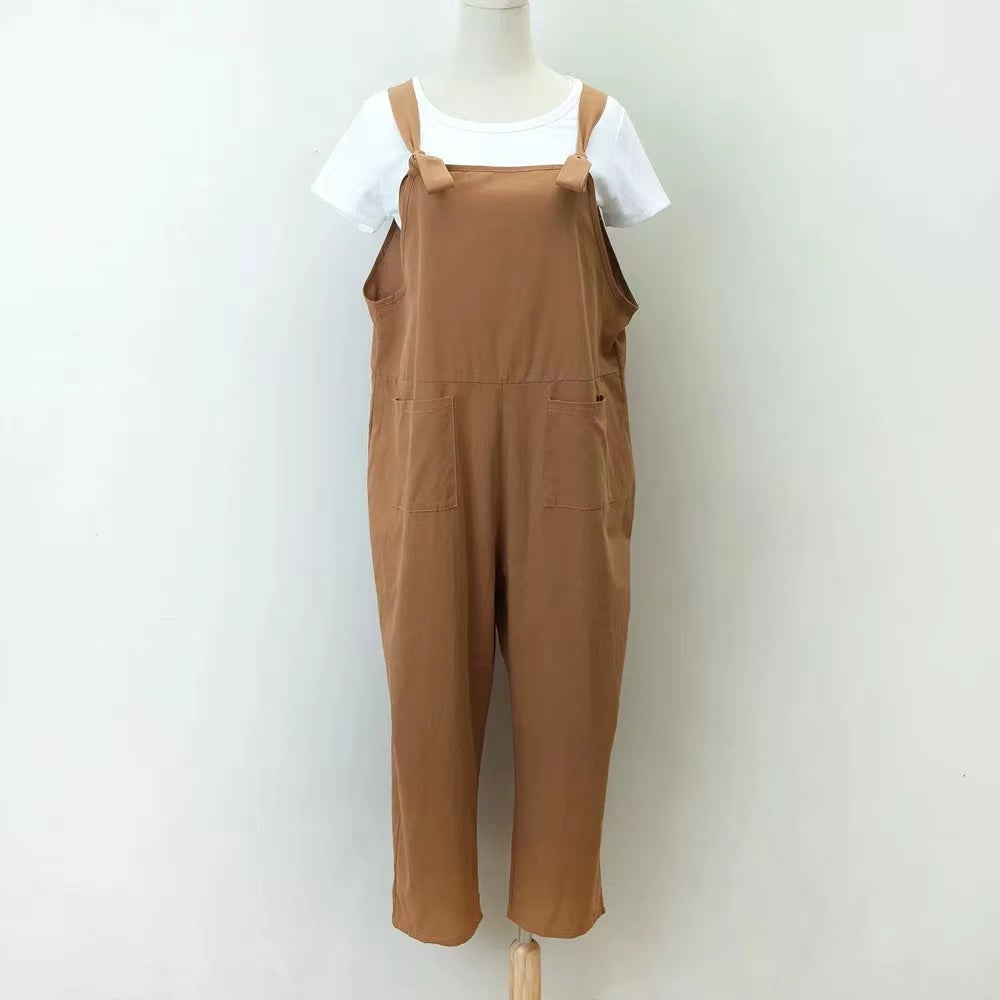 Hazel Loose Knot Tie Cotton Linen Vintage Overalls Bottoms Claire & Clara