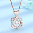 Heart and Heart Interwoven Necklace Necklaces Claire & Clara