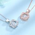 Heart and Heart Interwoven Necklace Necklaces Claire & Clara