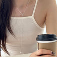 Heart Silver Y Necklace Necklace Claire & Clara