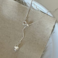 Heart Silver Y Necklace Necklace Claire & Clara