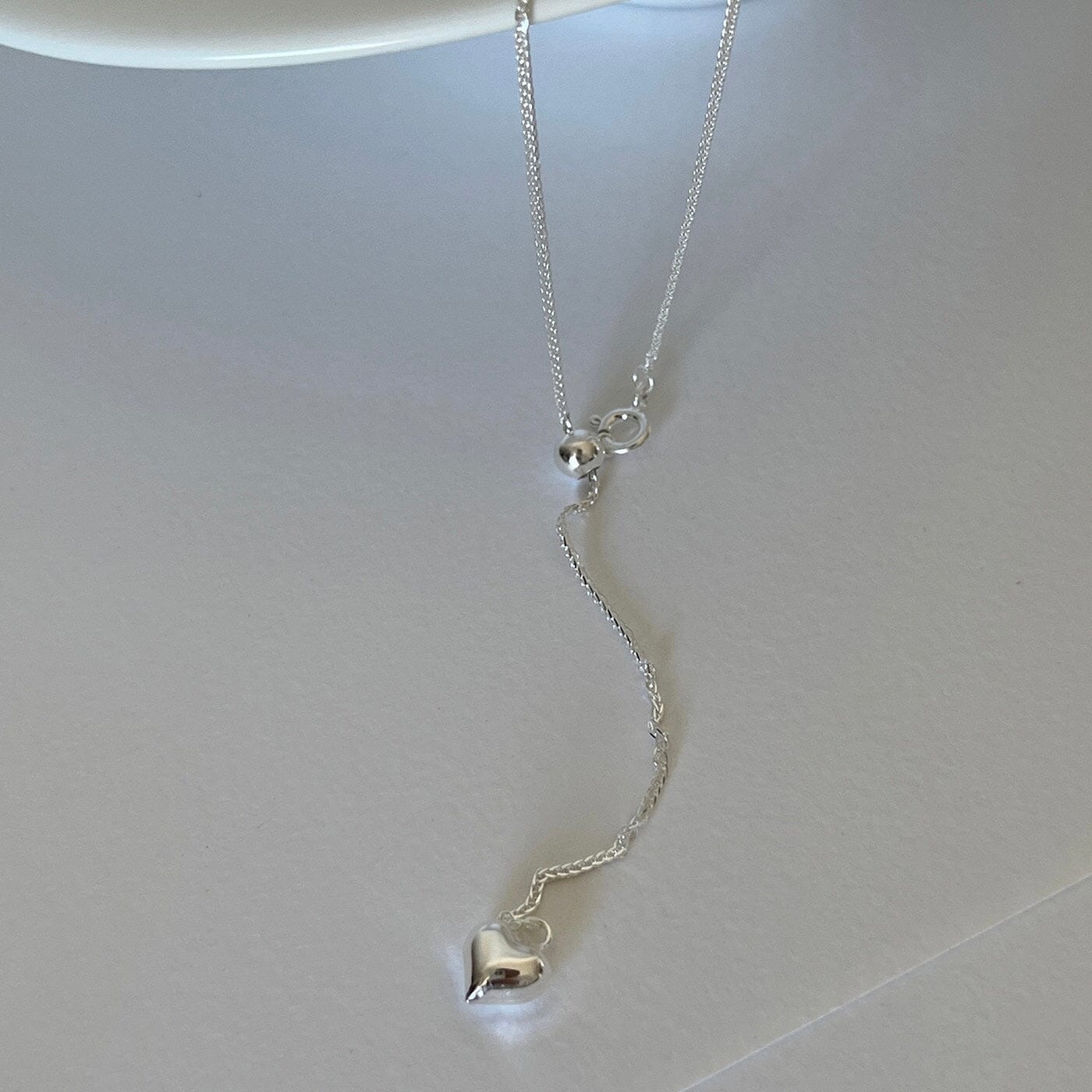 Heart Silver Y Necklace Necklace Claire & Clara