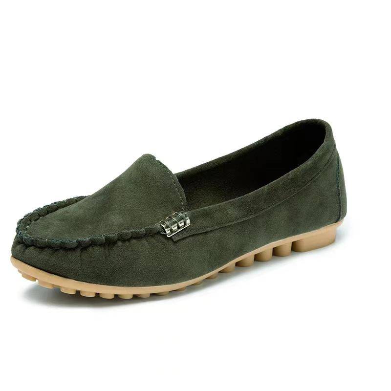 Helen Soft Round Toe Flat Loafers Shoes Shoes Claire & Clara US 4.5 Olive